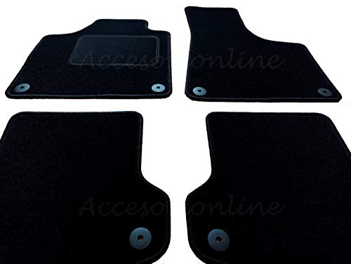 Accesorionline Alfombrillas para Audi A3 Todos los Modelos A Medida con talonera Alfombras esterillas 8L 8P 8V (A3 3/5puertas (2003-2012) 8P)