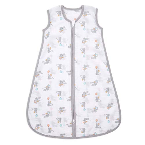 Aden Essential Saco de Dormir 1.0 TOG (18-36 Meses) 100% Muselina de algodón Dumbo Nuevas Alturas