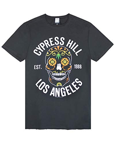 Amplified Cypress Hill Floral Skull Mens T-Shirt (Small)