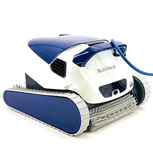 Dolphin BLUE Maxi 35 - Robot automático limpiafondos para piscinas (fondo y paredes) sistema de navegación preciso Clever clean. INCLUYE CARRO DE TRANSPORTE