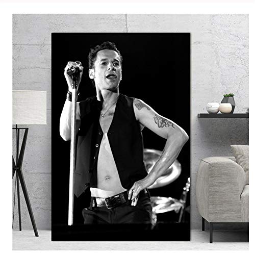 feitao QIANLIYAN Dave Gahan Pop Music Star Poster Painting Art Poster Print Canvas Decoración para el hogar Picture Wall Print Canvas Wall Art-20X28 Inch No Frame