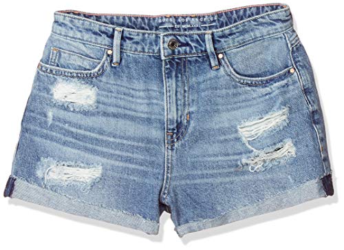 Guess Gemma Short Pantalones Cortos de Jean, BLU, 43496 para Mujer