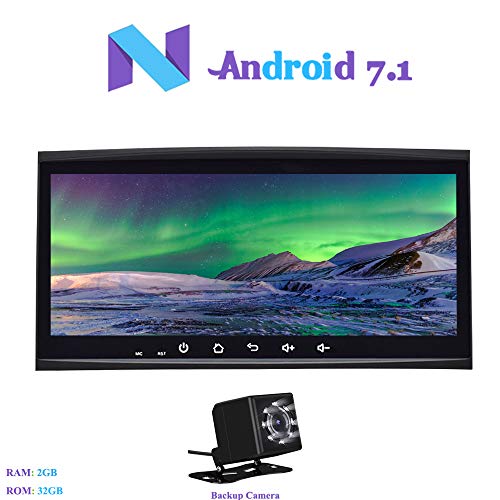 Hi-azul Android 7.1 Autoradio Car Radio 8.8" Navegación GPS De Coche RAM 2G ROM 32G Auto Radio Estereo para Volkswagen Touareg/ T5 Multivan/Transporter (con Cámara de Visión Trasera)