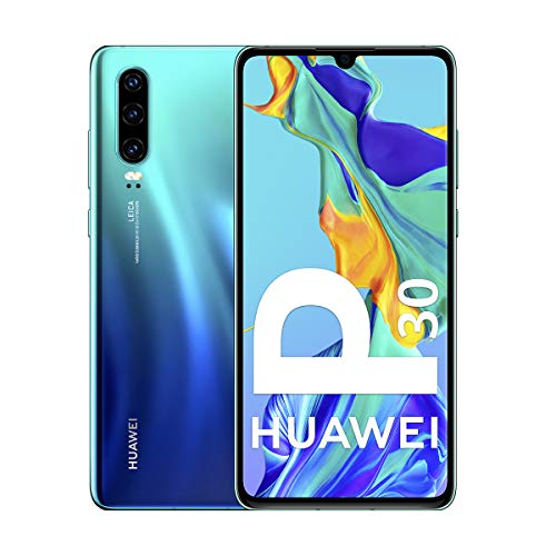 Huawei P30 - Smartphone de 6.1" (Kirin 980 Octa-Core de 2.6GHz, RAM de 6 GB, Memoria interna de 128 GB, cámara de 40 MP, Android) Color Aurora [Versión española]