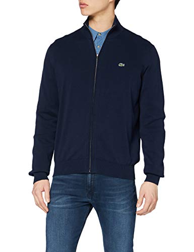 Lacoste Ah4085 suéter, Azul (Marine/Farine/Marine Gm65), X-Small (Talla del Fabricante: 2) para Hombre