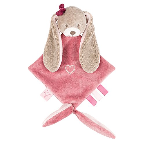 Nattou Mini Doudou del Conejo Nina, Nina, Jade y Lili, 30x20x5 cm, Beige/Rosa