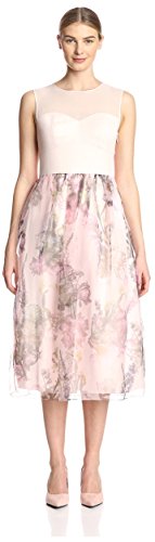 Ted Baker Faunia - Vestido con estampado de falda rosa claro 36