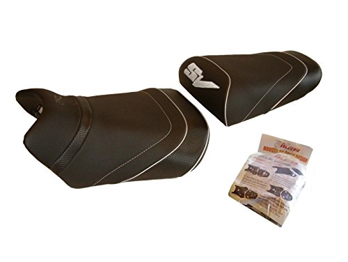 Top Sellerie - Funda de sillín de diseño para Suzuki SV 650 S/N (2006 a 2012)