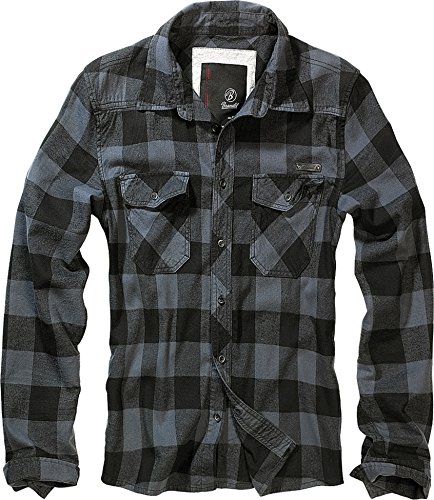 Brandit Check Shirt Camisa, Gris-Negro, M para Mujer