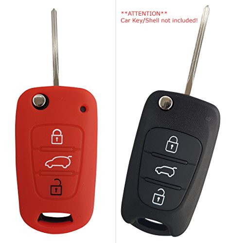 CK+ Funda para llave de coche Kia, de Silicona, para Rio, Ceed, Picanto, Optima, Carens