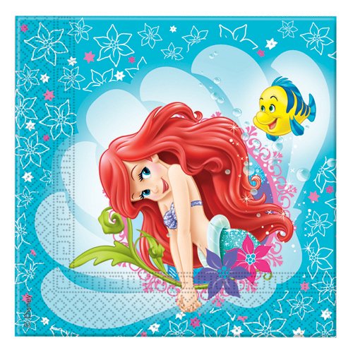 Disney Princess - Cubertería para fiestas La Sirenita (Procos 71523) , color/modelo surtido