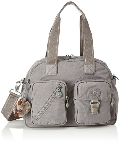 Kipling Defea, Bolso de Hombro Mujer, Gris (Urban Grey C), 33x24.5x19 cm