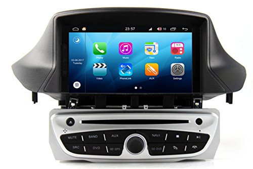 RoverOne Sistema Octa Core Android de 7 pulgadas de coches reproductor de DVD para Renault Megane III 3 Fluence con Autoradio GPS Navigation Radio Estéreo Bluetoot