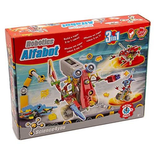 Science4you-Robotics Robotics Alfabot 3 En 1-Juguete Científico Y Educativo Stem para niños +8 años, Multicolor, Regular (605176) , color/modelo surtido