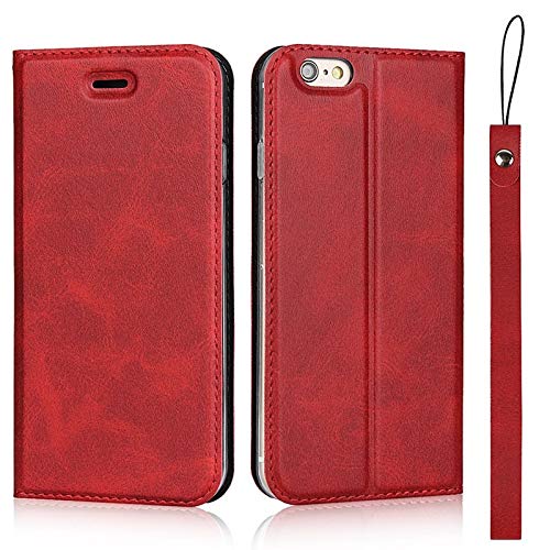 SHENGZHENHAOLIJJYPSH Riffle - Funda con función atril para iPhone 6/6S, piel sintética, estilo vintage, con ranura para tarjeta de crédito, para iPhone 6 y 6S