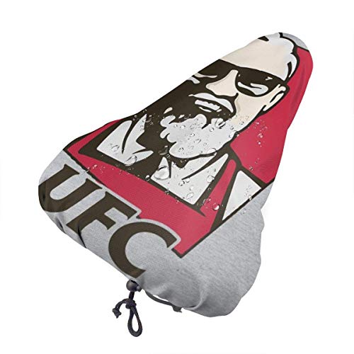 W-FLY Funda de Asiento de Bicicleta Ultimate Fried Chicken Conor Mcgregor Funda de Asiento de Bicicleta para Lluvia con cordón, Impermeable, Resistente a la Lluvia y al Polvo