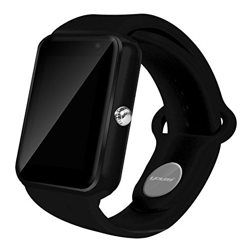 AIYIBEN U7 Bluetooth Touch Pantalla Bluetooth 3.0 Smart Watch muñeca Reloj teléfono Reloj para iPhone Samsung Sony LG HTC y Mucho más (Black)