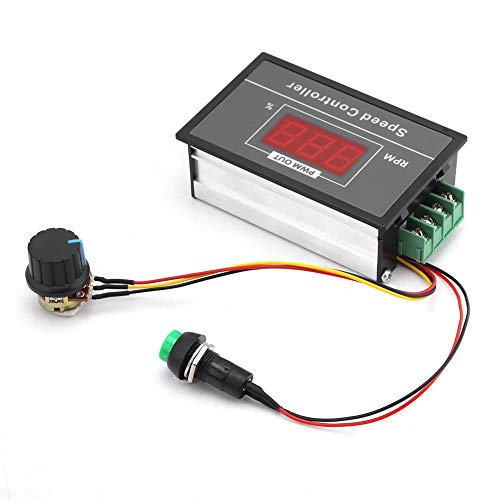 CC 30A 6-60V 12V, 24V, 36V, 48V Controlador de Velocidad de Motor (PWM) Ajustable con Interruptor de Inicio y Parada