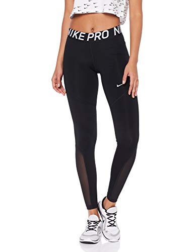 NIKE W NP Tight Pantalones de Deporte, Mujer, Black/(White), M