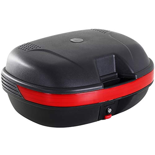 Baúl Moto Universal de Moto 44L con LLaves y Soporte Caja Topbox Topcase Casco