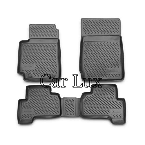 Car Lux AR05140 - Alfombrillas Alfombras de goma a medida con borde alto tipo cubeta 3D Grand Vitara desde 2005-