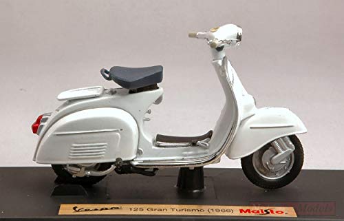 Maisto MI5082W Vespa 125 Gran Turismo 1966 White 1:18 MODELLINO Die Cast Model Compatible con