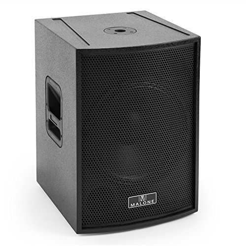 Malone BB6-15SUB-B Blackbox Subwoofer PA pasivo 15" (potencia de 200W RMS, reflector de bajos, caja MDF) - negro