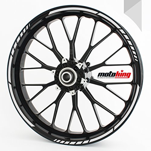 Motoking Adhesivos para Borde de llanta Gris Claro - Juego Completo de 15" a 19" / Color Opcionales