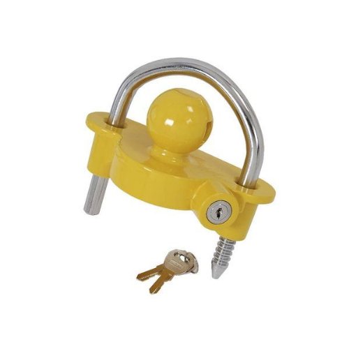 Neilsen ct3123 Universal caja de cerradura para caballo remolques de enganche de seguridad acoplamiento/caravana accesorios para bola de remolque, color amarillo