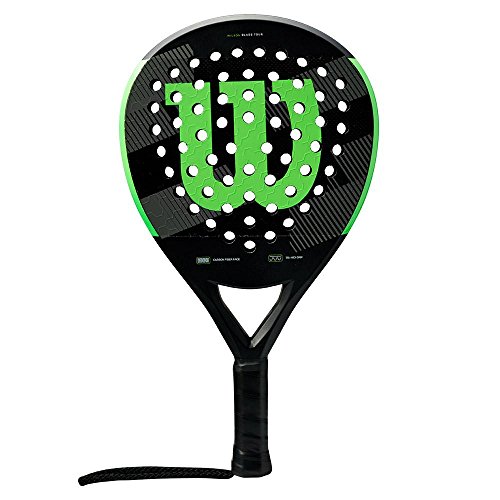 Wilson Blade Tour RKT Pala Pádel, Unisex Adulto, Black/Green, Talla Única