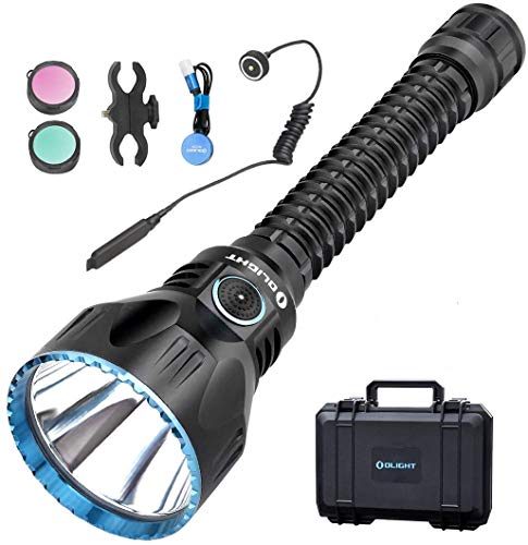 OLIGHT JAVELOT PRO - Linterna de bolsillo LED recargable, 2100 lúmenes, potente, alcance de hasta 1080 m, 4 modos de iluminación, linterna completa, con accesorios