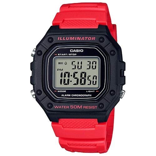 Casio Reloj Digital para Hombre de Cuarzo con Correa en Resina W-218H-4BVEF