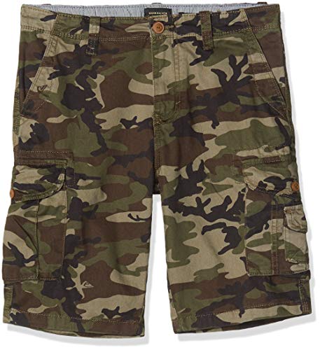 Quiksilver Sr Pantalones Cortos, Hombre, Camo Print Crucial Battle, 34