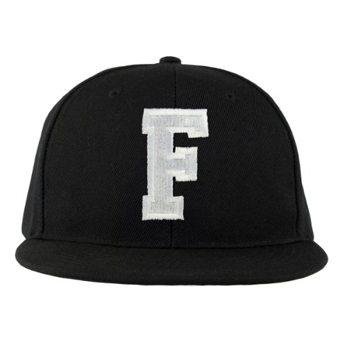 4sold - Gorra en negro/blanco con letras A a Z, Hombre, cap-26, f, talla única