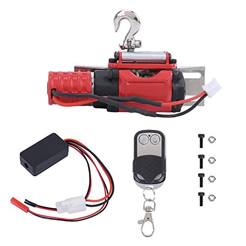 Drfeify Controlador de Cabrestante Remoto, Control Remoto Inalámbrico RC Crawler Winch Control Compatible para SCX10