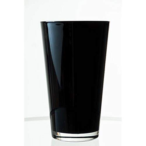 INNA-Glas Jarrón cónico de Cristal Sally, Negro, 22cm, Ø 13cm - Florero de Vidrio - Vaso Decorativo