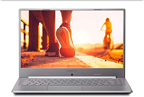 Medion Akoya S6445 - Portátil ultrafino 15.6" FullHD (Intel Core i5-8265U, 8GB RAM, 512GB SSD, Intel HD Graphics, Windows 10 Home) color plateado - Teclado QWERTY Español