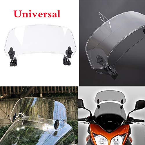 Motocicleta Deflector de aire del parabrisas del parabrisas del parabrisas de extensión de la pantalla universal para H-o-n-d-a D-u-c-a-t Y-a-m-a-h-a S-u-z-u-k-i T-r-i-u-m-p-h-m-p