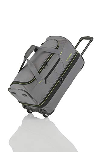 Travelite Sac de voyage à roulettes "Basics" 70cm gris/vert Bolsa viaje, 70 cm, 98 liters, Varios colores (Gris/vert)