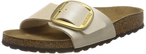 Birkenstock Madrid Big Buckle, Mule para Mujer, Blanco Perla, 40 EU