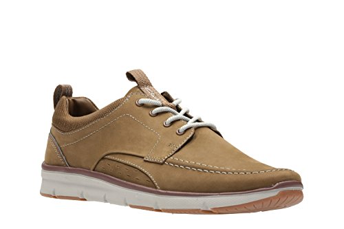 Clarks Orson Bay, Zapatos de Cordones Derby para Hombre, Marrón (Tan Nubuck-), 46 EU