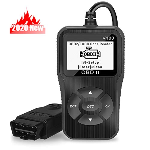 N-A OBD2 Coche Diagnósis Multimarca Escáner Herramienta, EOBD Escáner con Pantalla LCD Car Diagnostic Tool para Lecturar y Borrar de DTC, Herramienta de Diagnostico de Coches Portátil