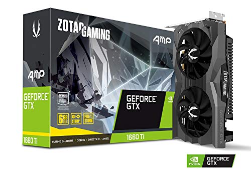 VGA ZOTAC GTX 1660TI AMP! Edition,NV,GTX1660TI,GDDR6,6GB,192BIT,HDMI+DP,2 Ventiladores (ZT-T16610D-10M)