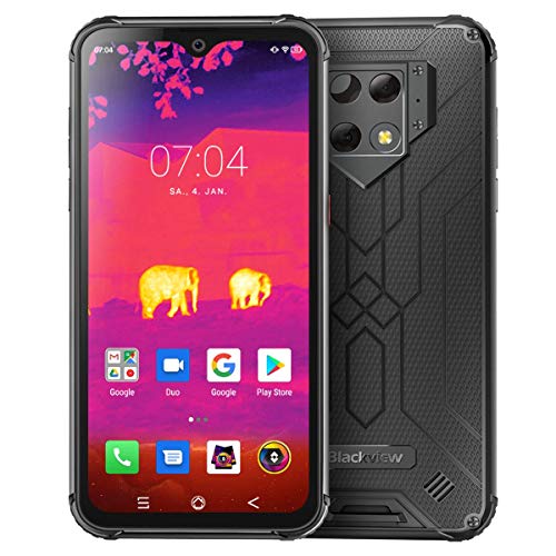 Blackview BV9800 Pro Teléfono Móvil Resistente con Cámara Térmica por FLIR®, 48MP/5MP+16MP, 6GB+128GB, Batería 6580mAh, 6.3" FHD+ Dual SIM 4G Smartphone Antigolpes, Android 9.0, Helio P70, NFC