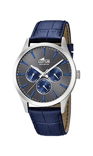 Lotus Watches Reloj Multiesfera para Hombre de Cuarzo con Correa en Cuero 18576/3