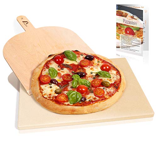 Delete La Pizza de Piedra for el Horno y cocer al Horno - La cordierita de Pizza de Piedra Placa for Parrilla Horno - cocinar y Servir la Pizza Pan de Queso - Rectangular - 38 x 30 x 1,5 cm