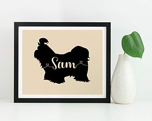 Shih Tzu Art Print Shih Tzu Art Shih Tzu decoración del hogar Shih Tzu impresión personalizada Shih Tzu regalo Shih Tzu arte de pared póster de silueta Shih Tzu