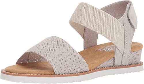 Skechers Desert Kiss - Sandalias planas para mujer, Blanco (Blancuzco), 39 EU