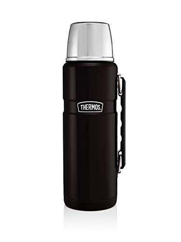 THERMOS Isolierflasche King - Frasco, Color Negro Mate, Talla 1.2 Liter