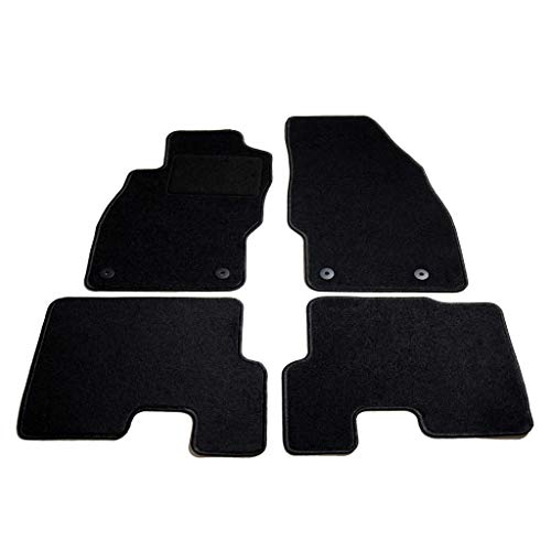 UnfadeMemory Alfombrillas para Coche 4 Piezas para Opel Corsa E 2014-,Gran Ajuste y Agarre,Resistente a la Abrasión,Gris Antracita